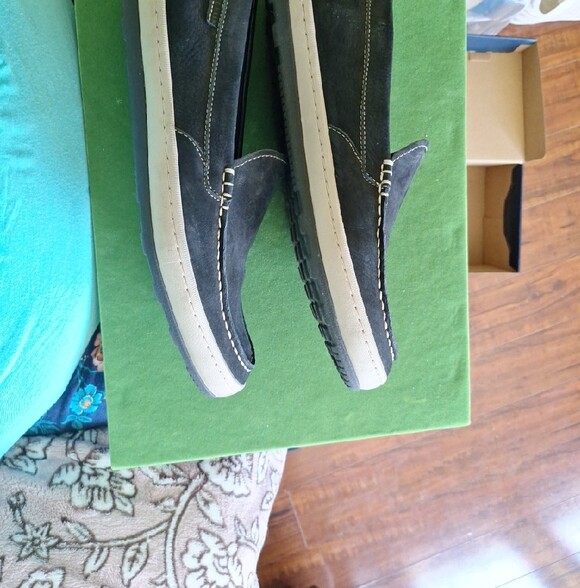 Cole Haan Black Suede Slip-On Loafers with Contrast Stitch main image 3